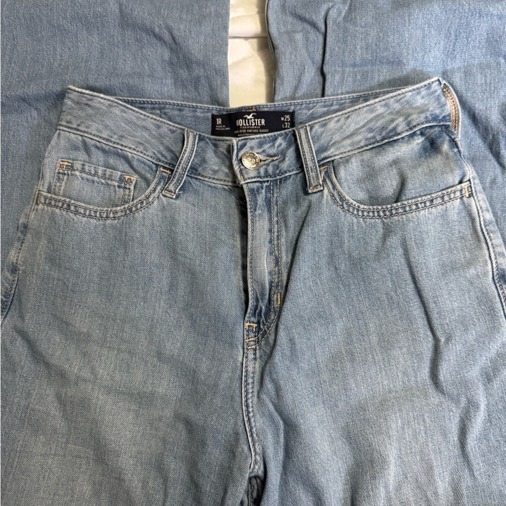 Hollister Women's Light Blue Flare Jeans